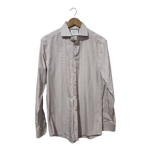 Charles Tyrwhitt Men's Extra Slim Fit Non Iron Shirt 15.5-34 Stripes - Picture 2 of 5